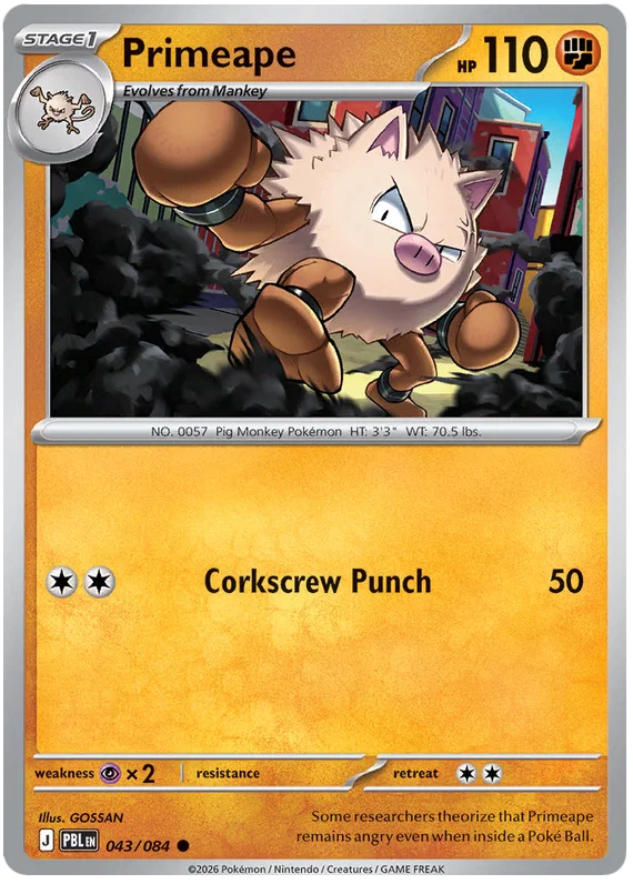 043/084 Primeape - Pitch Black