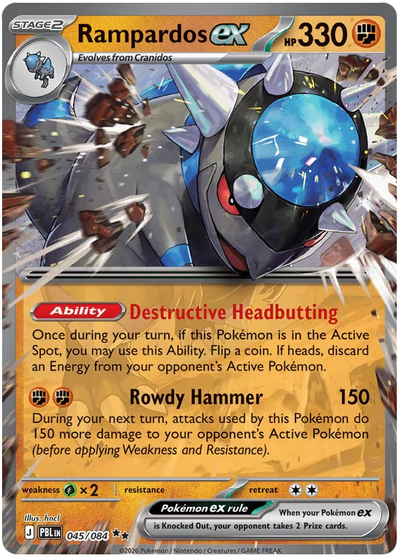 045/084 Rampardos EX - Pitch Black
