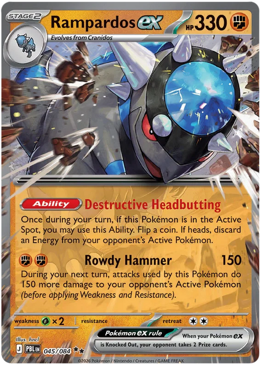 045/084 Rampardos EX - Pitch Black