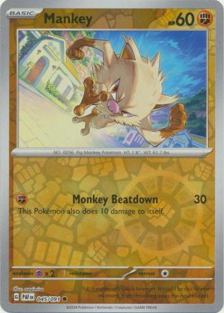 045/091 Mankey (Reverse Holo) - Paldean Fates