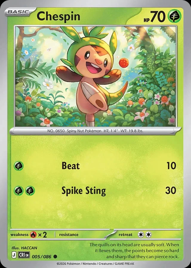 005/086 Chespin - Chaos Rising