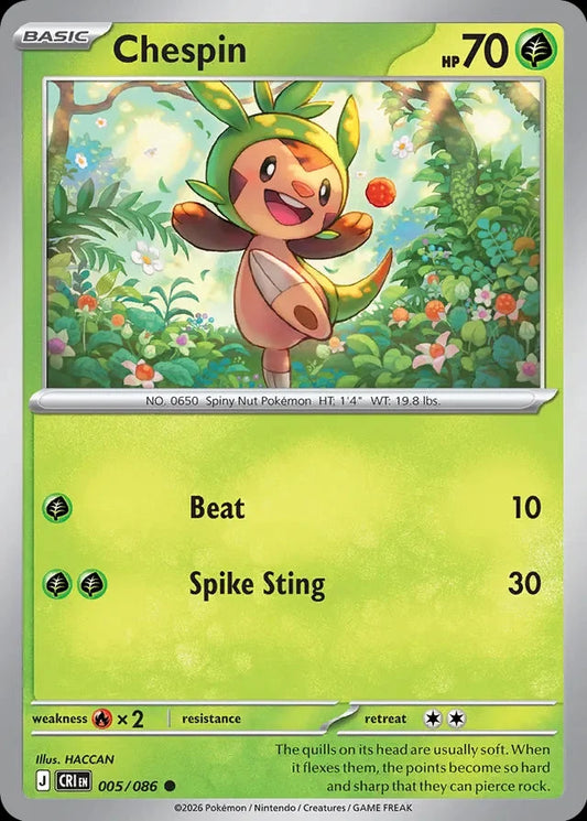005/086 Chespin - Chaos Rising