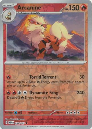 059/165 Arcanine (Reverse Holo) - 151