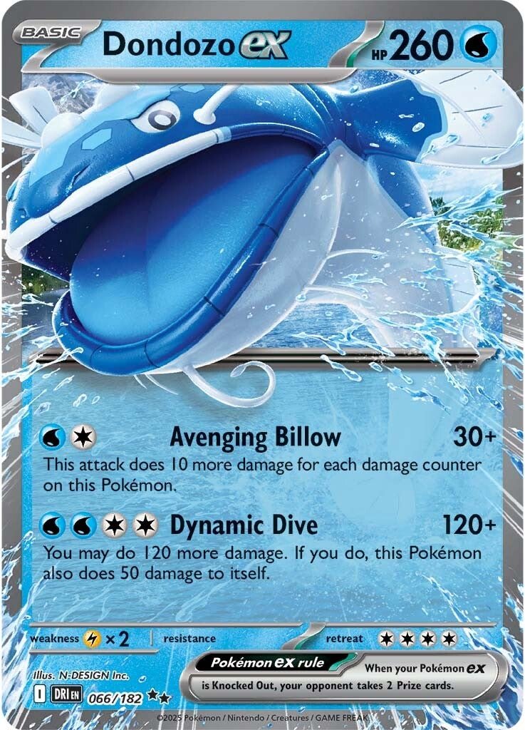 066/182 Dondozo EX - Destined Rivals