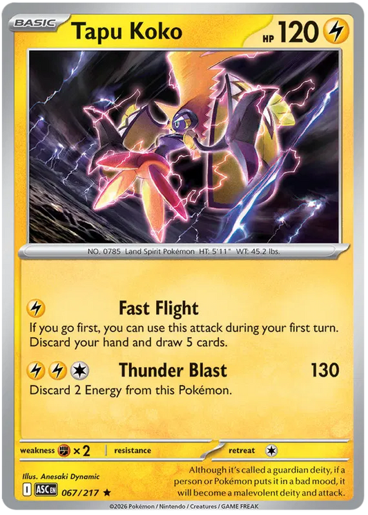 067/217 Tapu Koko (Holo) - Ascended Heroes