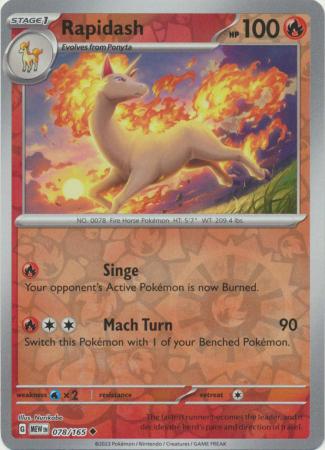 078/165 Rapidash (Reverse Holo) - 151