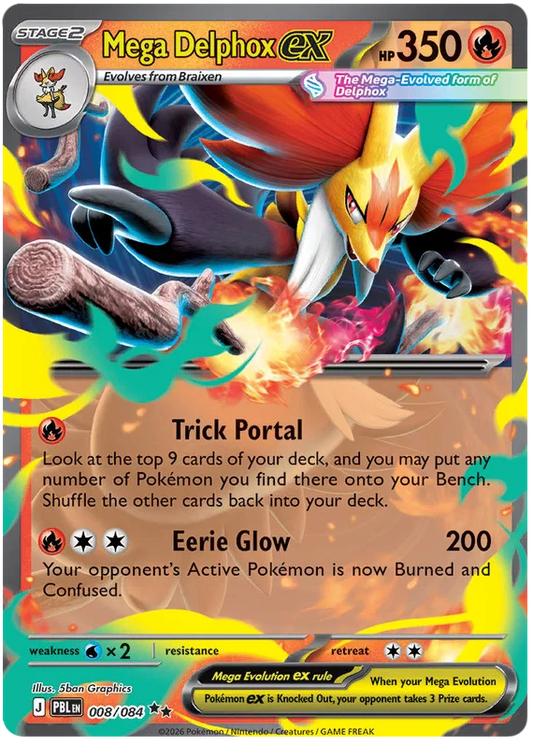 008/084 Mega Delphox EX - Pitch Black