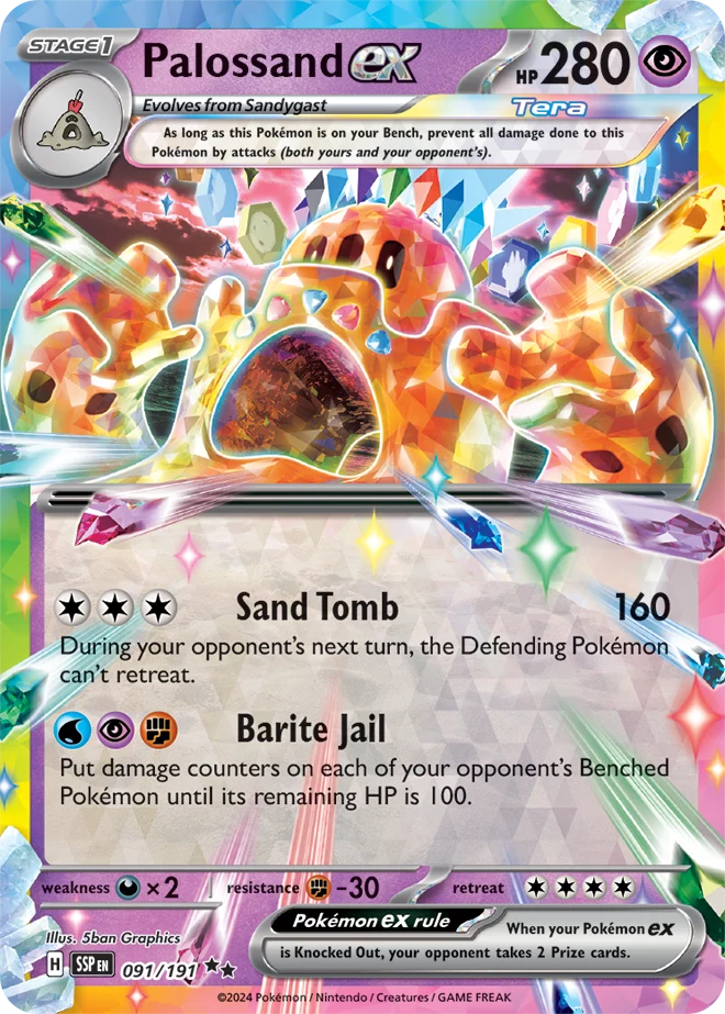 091/191 Palossand EX - Surging Sparks