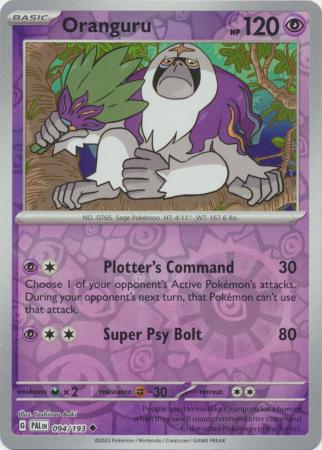 094/193 Oranguru (Reverse Holo) - Paldea Evolved