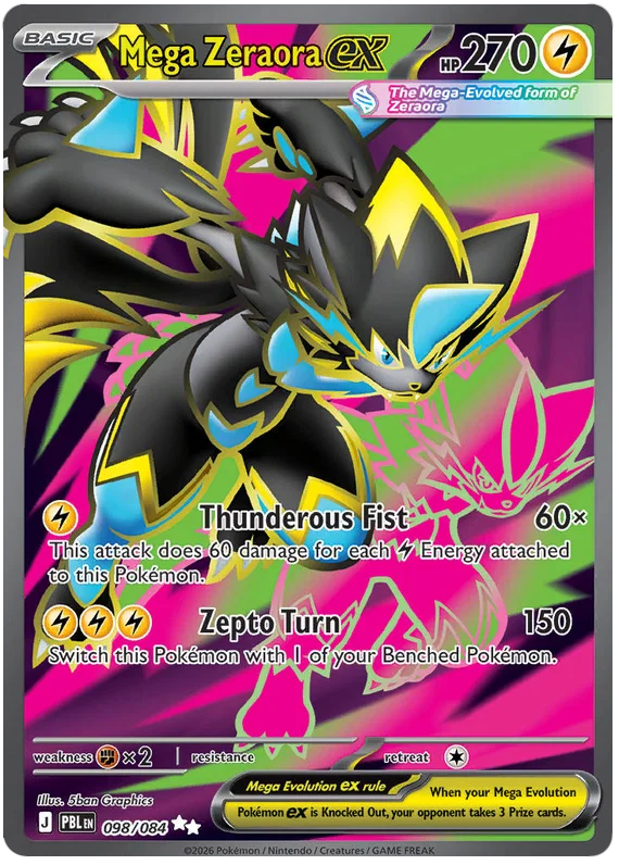 098/084 Mega Zeraora EX - Pitch Black